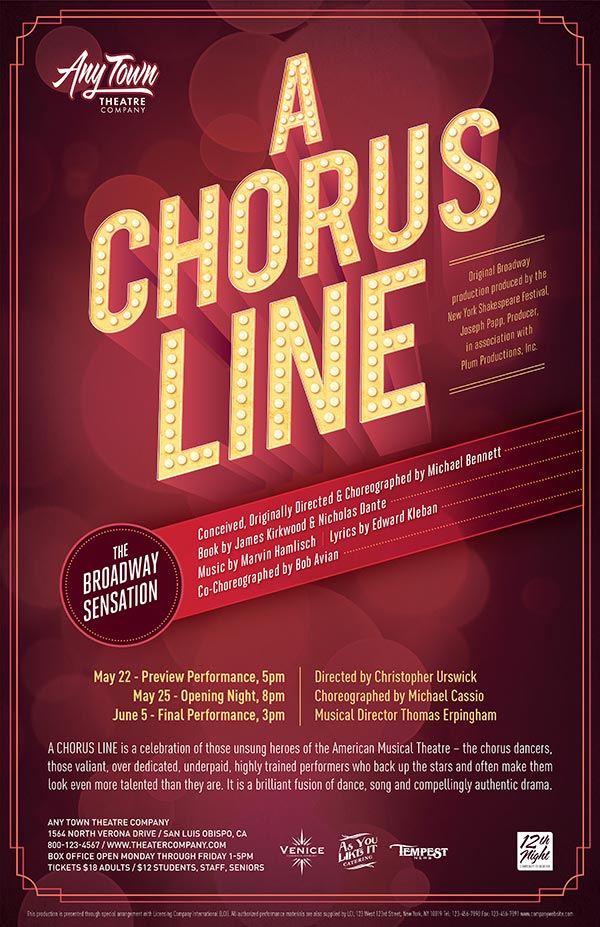 A Chorus Line Poster Design | Subplot Studio