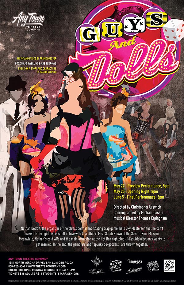 Guys and Dolls Poster Design and Logo Pack