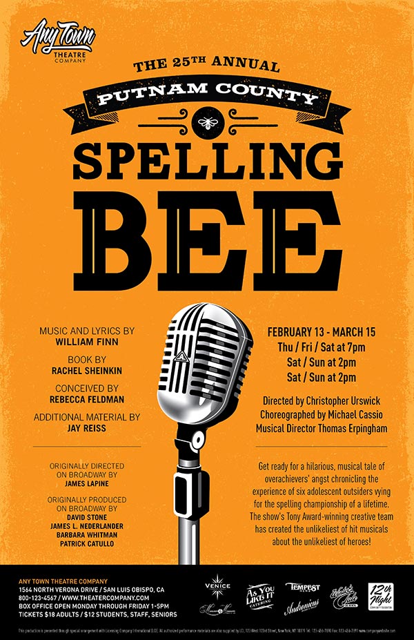 The 25th Annual Putnam County Spelling Bee Poster Design and Logo Pack