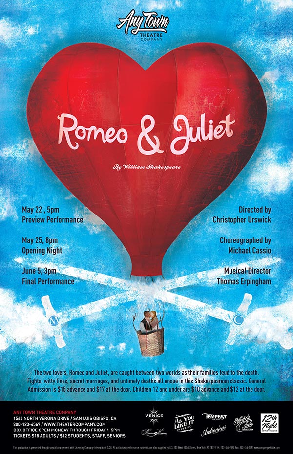 Romeo and Juliet Poster Design and Logo Pack