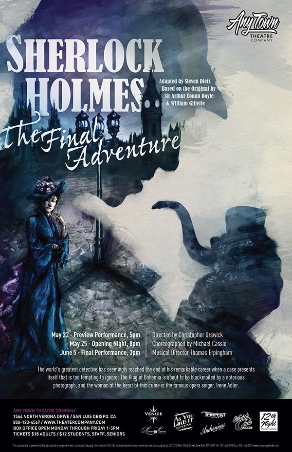 Sherlock Holmes The Final Adventure Poster Design and Logo Pack