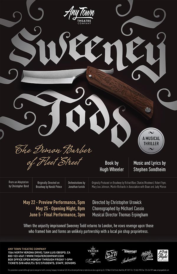 Sweeney Todd Poster Design and Logo Pack