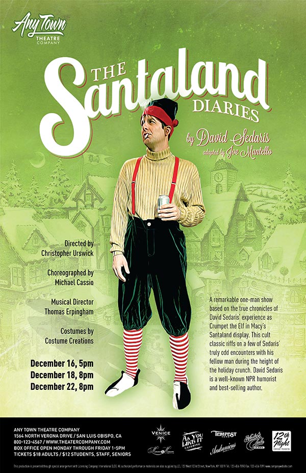 The Santaland Diaries Poster Design and Logo Pack