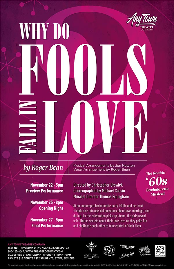 Why Do Fools Fall In Love Poster Design and Logo Pack